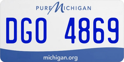 MI license plate DGO4869