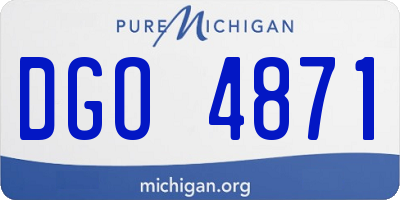MI license plate DGO4871