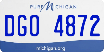 MI license plate DGO4872