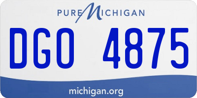 MI license plate DGO4875