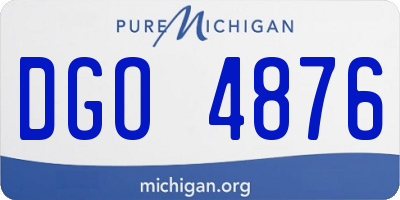 MI license plate DGO4876