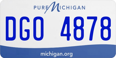 MI license plate DGO4878