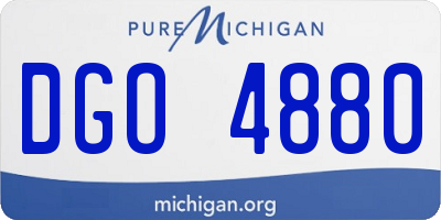 MI license plate DGO4880