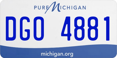 MI license plate DGO4881