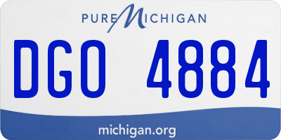 MI license plate DGO4884