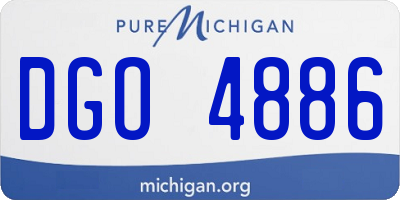 MI license plate DGO4886