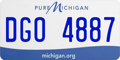 MI license plate DGO4887