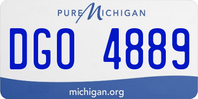 MI license plate DGO4889