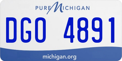 MI license plate DGO4891