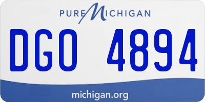 MI license plate DGO4894