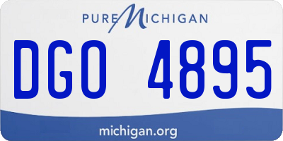 MI license plate DGO4895