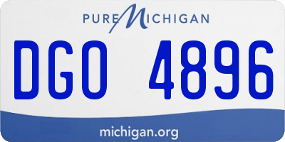 MI license plate DGO4896