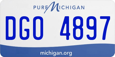 MI license plate DGO4897