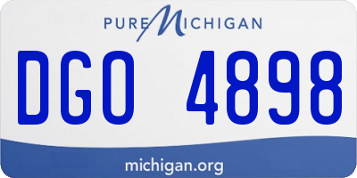 MI license plate DGO4898