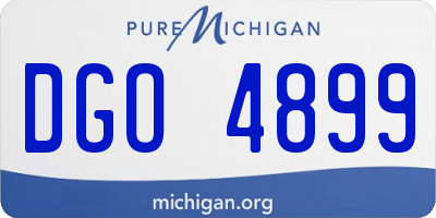 MI license plate DGO4899