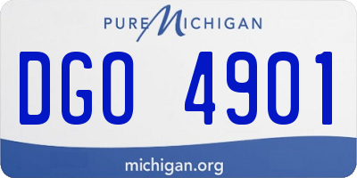 MI license plate DGO4901