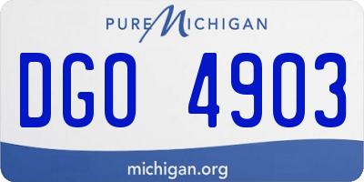 MI license plate DGO4903