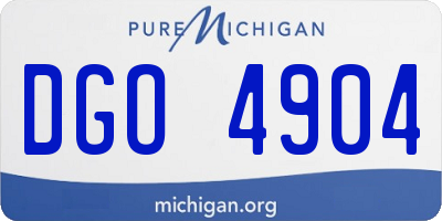 MI license plate DGO4904
