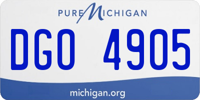 MI license plate DGO4905