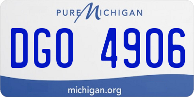 MI license plate DGO4906