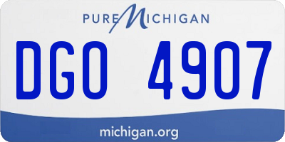 MI license plate DGO4907