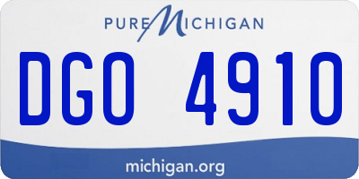 MI license plate DGO4910