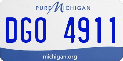 MI license plate DGO4911