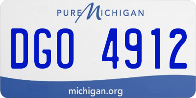 MI license plate DGO4912
