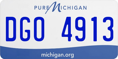 MI license plate DGO4913