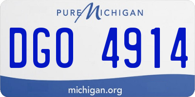 MI license plate DGO4914