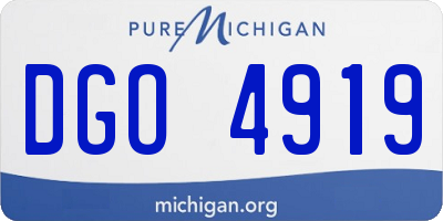 MI license plate DGO4919