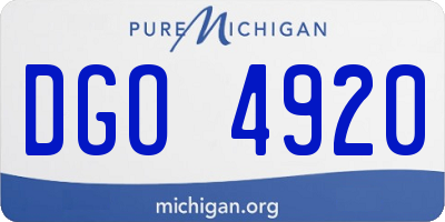 MI license plate DGO4920