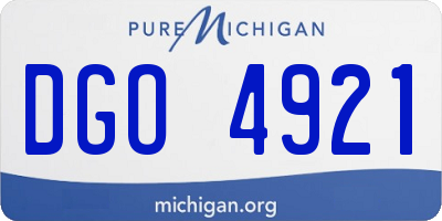 MI license plate DGO4921
