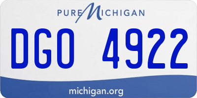 MI license plate DGO4922