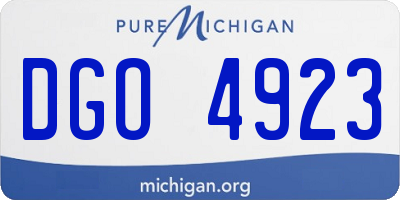 MI license plate DGO4923