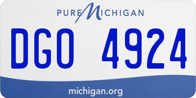 MI license plate DGO4924