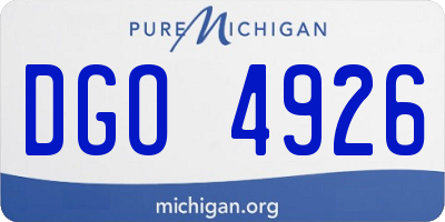 MI license plate DGO4926
