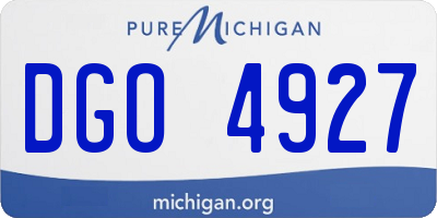 MI license plate DGO4927