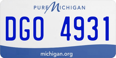 MI license plate DGO4931