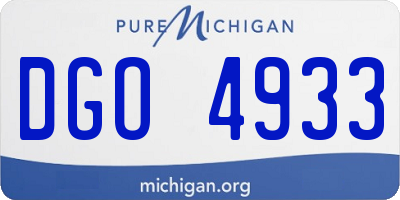 MI license plate DGO4933