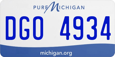 MI license plate DGO4934