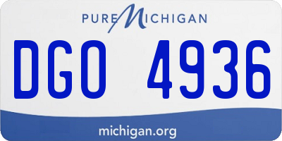MI license plate DGO4936
