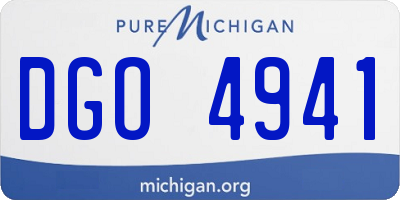 MI license plate DGO4941