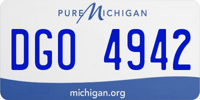 MI license plate DGO4942