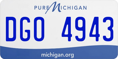 MI license plate DGO4943