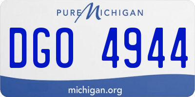 MI license plate DGO4944