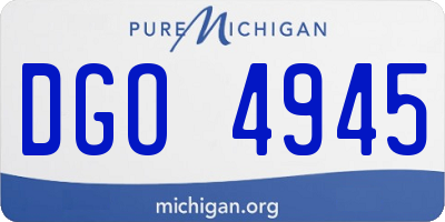MI license plate DGO4945