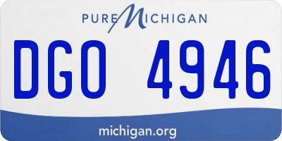 MI license plate DGO4946