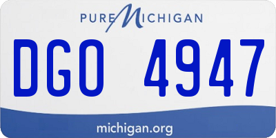 MI license plate DGO4947