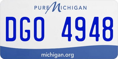 MI license plate DGO4948